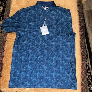 NWT Hickey Freeman navy golf shirt!